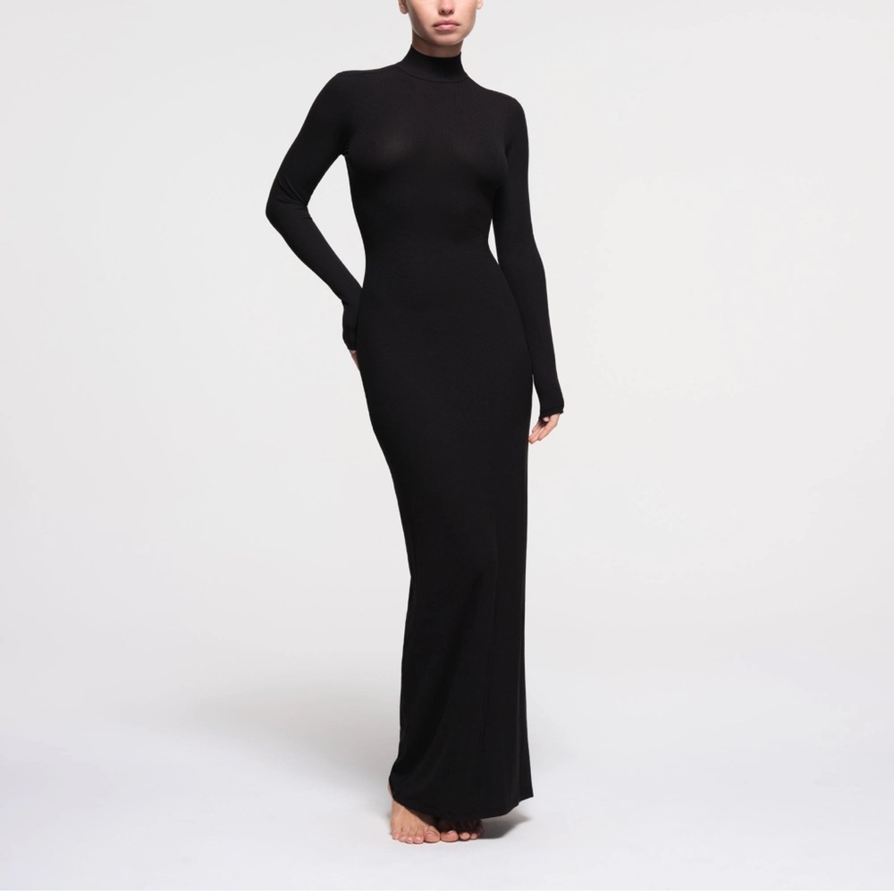 NWT SKIMS Black Long Dress